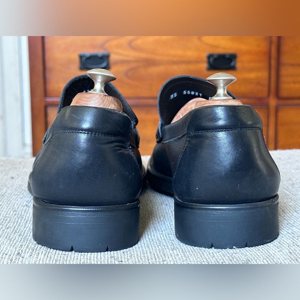 Salvatore Ferragamo David Horsebit Men’s Black Leather Dress Loafers Size 13 D - Picture 4 of 14